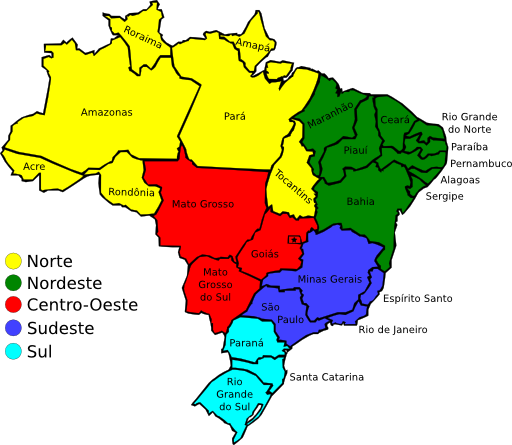 Map Of Brazil V3