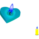 download Valentines Candle clipart image with 180 hue color