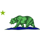 download Flag Of California Bear Plot And Star clipart image with 90 hue color
