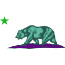download Flag Of California Bear Plot And Star clipart image with 135 hue color