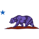 download Flag Of California Bear Plot And Star clipart image with 225 hue color