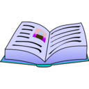 download Book clipart image with 180 hue color