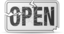 Scratched And Damaged Open Sign