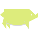 download Origami Piggy clipart image with 45 hue color