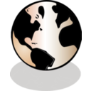 download Globe Icon clipart image with 180 hue color