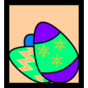 download Easter Eggs clipart image with 90 hue color