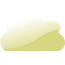 download Glassy Blue Cloud clipart image with 180 hue color