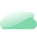 download Glassy Blue Cloud clipart image with 270 hue color