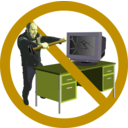 download Computer Rage Forbidden clipart image with 45 hue color