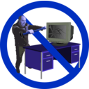 download Computer Rage Forbidden clipart image with 225 hue color