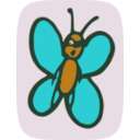 download Butterfly clipart image with 180 hue color