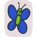 download Butterfly clipart image with 225 hue color