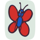 download Butterfly clipart image with 0 hue color