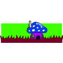 download Mushroomhome clipart image with 225 hue color