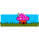 download Mushroomhome clipart image with 315 hue color