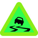 download Slippery Roadsign clipart image with 90 hue color