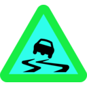 download Slippery Roadsign clipart image with 135 hue color
