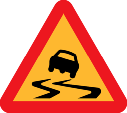 Slippery Roadsign