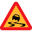 download Slippery Roadsign clipart image with 0 hue color