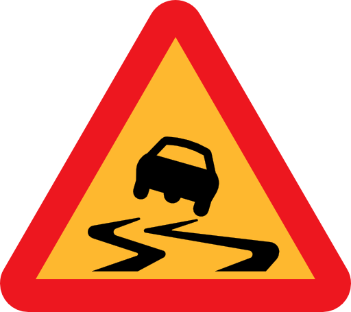 Slippery Roadsign