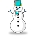 download Snowman clipart image with 180 hue color