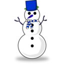 download Snowman clipart image with 225 hue color