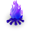 download Fire clipart image with 225 hue color