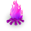 download Fire clipart image with 270 hue color