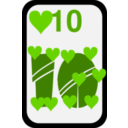 download Ten Of Hearts clipart image with 90 hue color