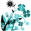 download Flower Spring clipart image with 180 hue color