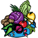 download Veggies clipart image with 0 hue color