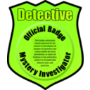 download Detective Badge clipart image with 45 hue color