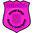 download Detective Badge clipart image with 270 hue color