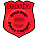 download Detective Badge clipart image with 315 hue color
