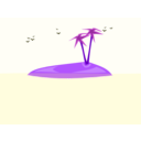 download Tropical Island clipart image with 225 hue color