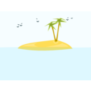 download Tropical Island clipart image with 0 hue color