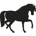 download Horse Silhouette clipart image with 90 hue color