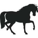 download Horse Silhouette clipart image with 135 hue color