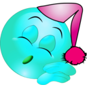 download Sleeping Boy Smiley Emoticon clipart image with 135 hue color