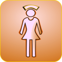 download Nurse Icon Glossy 128x128 clipart image with 180 hue color