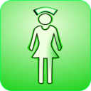 download Nurse Icon Glossy 128x128 clipart image with 270 hue color