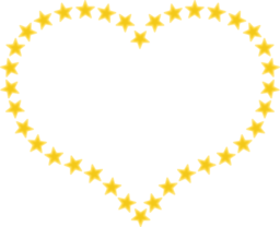 Heart Shaped Border With Yellow Stars