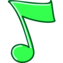 download Musical Note clipart image with 270 hue color