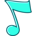 download Musical Note clipart image with 315 hue color