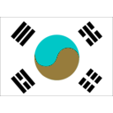 download South Korea clipart image with 180 hue color