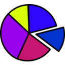 download Pie Chart clipart image with 225 hue color