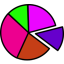 download Pie Chart clipart image with 270 hue color