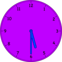 download Clock clipart image with 225 hue color