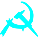 download Hammer And Sickle Graffiti clipart image with 180 hue color