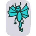 download Little Demon clipart image with 180 hue color
